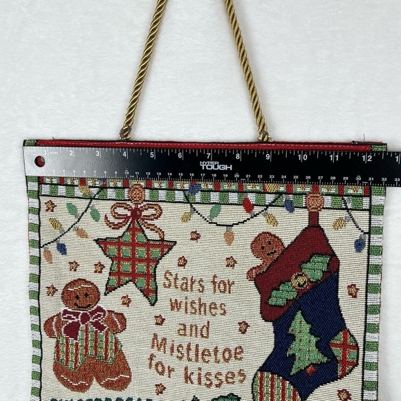 Gingerbread Season’s Greetings Christmas Tapestry Wall Hanging - Picture 5 of 8